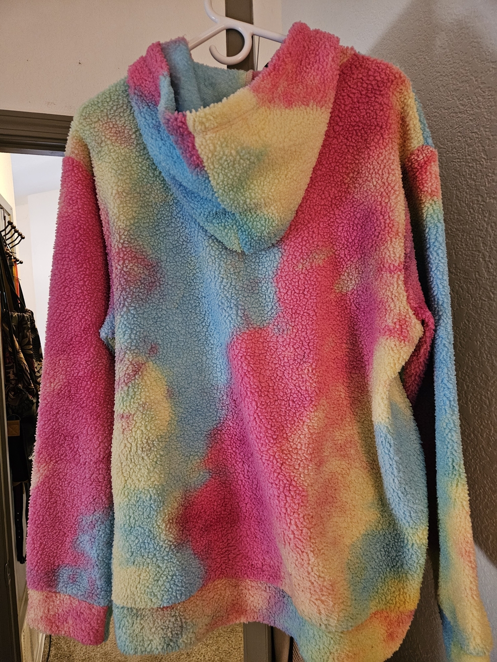 Barbie The Movie Tie-Dye Fleece Pullover - Pink, Teal, Purple - Picture 2 of 3